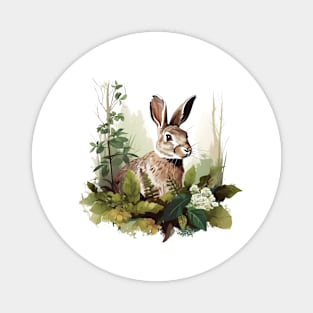 Wild Rabbit Magnet